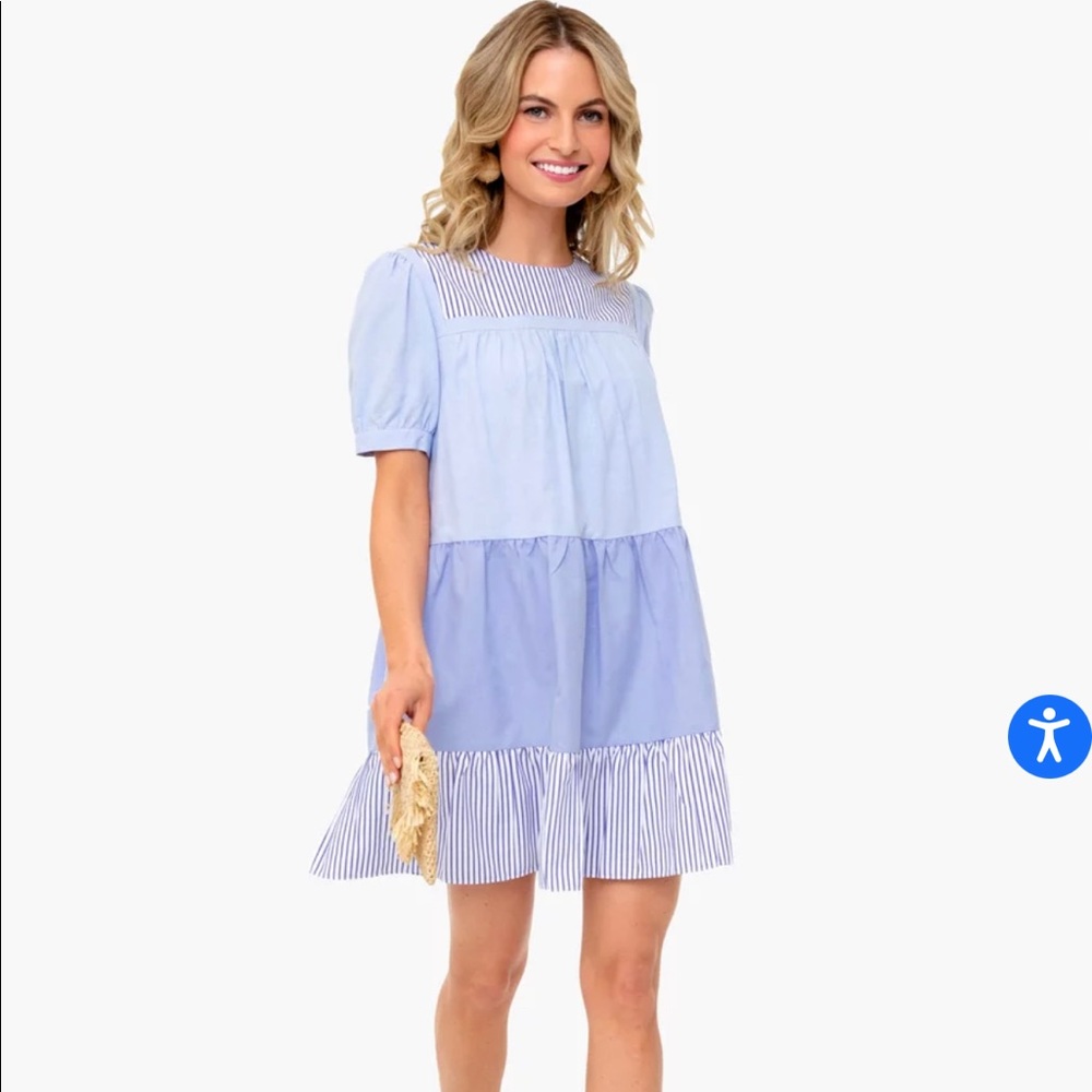 Tuckernuck Exclusive Blue Striped Quinn Dress Pomander Place NWOT